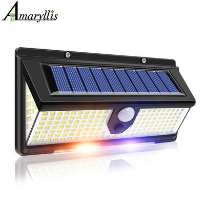 solar led light outdoor garden decoration 190led Lights With 4 working mode IP65 waterproof Solar Motion Sensor Wall Lamps My Store