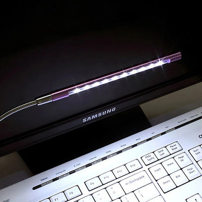 USB LED Night Lights Flexible 5V Laptop Keyboard Reading Lighting USB LED Desk Book Lamp Silver/Black/Golden/Purple/Blue/Red My Store