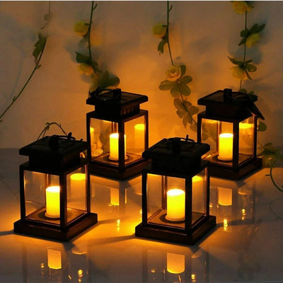 Solar Candle Lantern IP44 Waterproof Hanging Lantern Light Auto ON/OFF Solar Landscape Light for Garden Path Yard Patio Driveway My Store