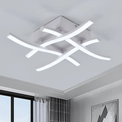 Modern Living Room Light  Restaurant 3-color Variable Light Bedroom Balcony LED Ceiling Light 24W Curved Design My Store