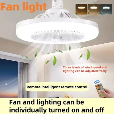 New Upgrade 2024 Smart 3 in 1 Ceiling Fan with Remote Control Light E27 Conversion Base, Super Bright Energy Saving Fan Lights My Store