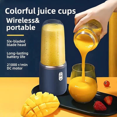 Portable Juicer Blender 400ml Electric Fruit Juicer USB Charging Lemon Orange Fruit Juicing Cup Smoothie Blender Machine 2cups My Store