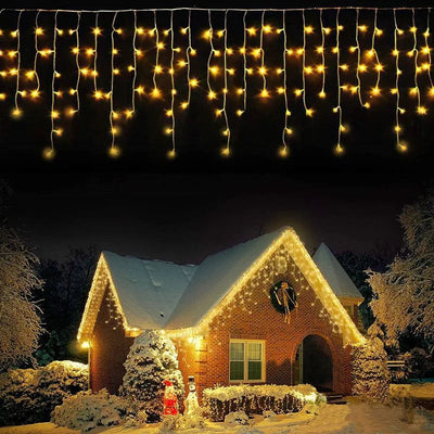 4x0.6m LED Fairy String Curtain Lights Outdoor Street Garland on the house For Patio Christmas Party Decoration Garden Lights My Store