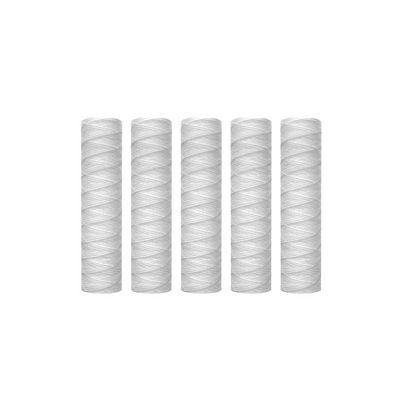 10 Micron 10 Inch x 2.5 Inch String Wound Sediment Water Filter Cartridge Whole House Sediment Filtration, Universal My Store