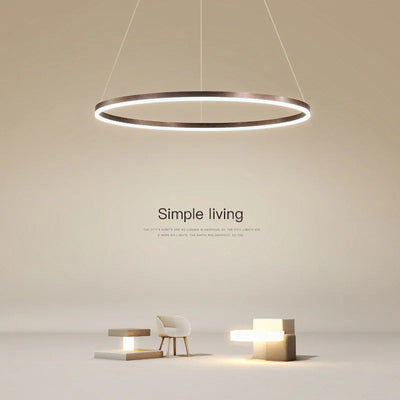 Modern Led Ring Pendant Lights Dimmable Black Gold for Table Dining Room Track Lighting Home Decor Hanging Lamp Luster Luminaire My Store